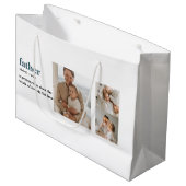 コラージュモダン写真ハッピーファーザーズ・デイギフト ラージペーパーバッグ (正面アングル)