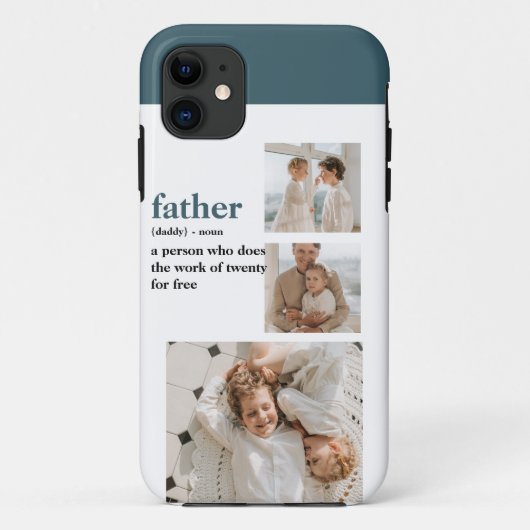 コラージュモダン写真ハッピーファーザーズ・デイギフト Case-Mate iPhoneケース (裏面)