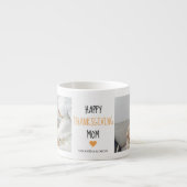 コラージュモダン写真ハッピー感謝祭ママ エスプレッソカップ (正面)