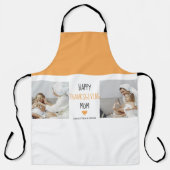 コラージュモダン写真ハッピー感謝祭ママ エプロン (正面)