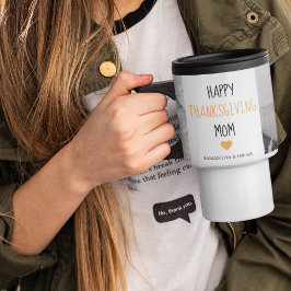 コラージュモダン写真ハッピー感謝祭ママ トラベルマグ