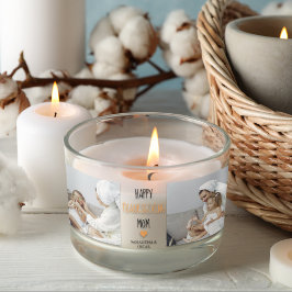 コラージュモダン写真ハッピー感謝祭ママ 長方形シール