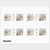 コラージュモダン写真ハッピー感謝祭ママ 長方形シール (シート)