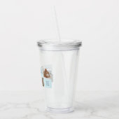 コラージュモダン写真ブルー最高のオフの贈り物 アクリルタンブラー (左)