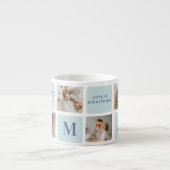 コラージュモダン写真ブルー最高のオフの贈り物 エスプレッソカップ (正面)