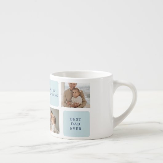 コラージュモダン写真ブルー最高のオフの贈り物 エスプレッソカップ (右)