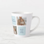 コラージュモダン写真ブルー最高のオフの贈り物 カフェラテマグ (右)