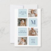 コラージュモダン写真ブルー最高のオフの贈り物 サンキューカード (正面)