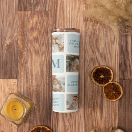 コラージュモダン写真ブルー最高のオフの贈り物 タンブラー