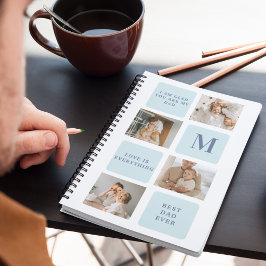 コラージュモダン写真ブルー最高のオフの贈り物 ノートブック