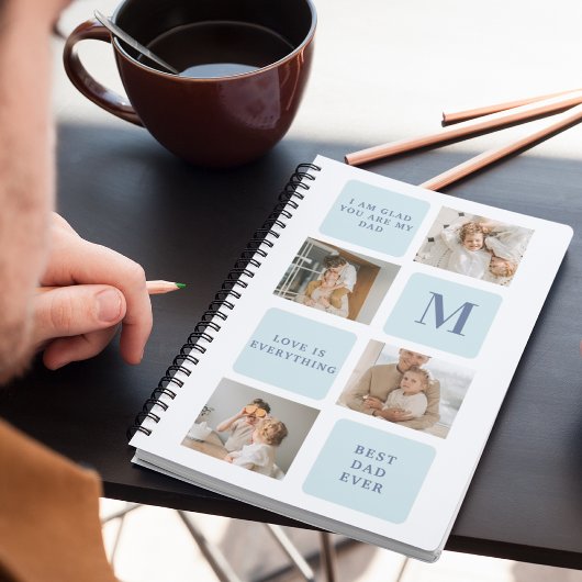 コラージュモダン写真ブルー最高のオフの贈り物 ノートブック