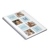 コラージュモダン写真ブルー最高のオフの贈り物 ノートブック (右側)