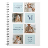 コラージュモダン写真ブルー最高のオフの贈り物 ノートブック (正面)