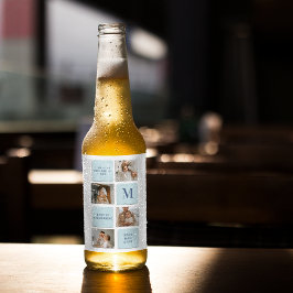 コラージュモダン写真ブルー最高のオフの贈り物 ビールラベル