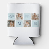 コラージュモダン写真ブルー最高のオフの贈り物 缶クーラー (正面)