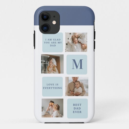 コラージュモダン写真ブルー最高のオフの贈り物 Case-Mate iPhoneケース (裏面)