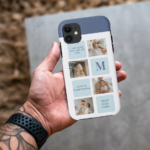 コラージュモダン写真ブルー最高のオフの贈り物 iPhone 11 ケース