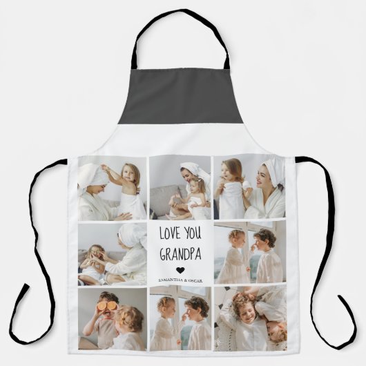 コラージュモダン写真ラブオフィズギフト最高のギフト エプロン (正面)