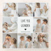 コラージュモダン写真ラブオフィズギフト最高のギフト ガラスコースター (正面)