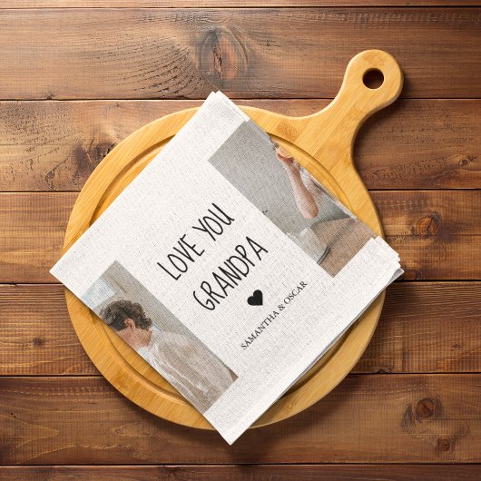 コラージュモダン写真ラブオフィズギフト最高のギフト キッチンタオル