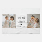 コラージュモダン写真ラブオフィズギフト最高のギフト キッチンタオル (横)