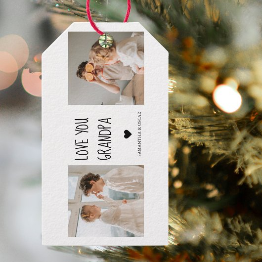 コラージュモダン写真ラブオフィズギフト最高のギフト ギフトタグ