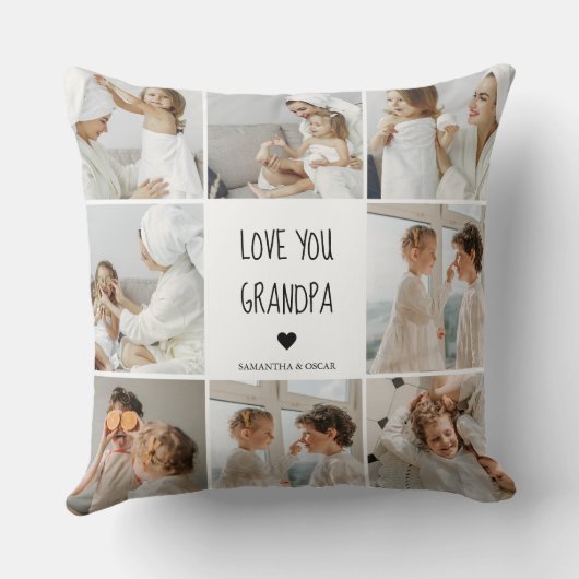 コラージュモダン写真ラブオフィズギフト最高のギフト クッション (裏面)