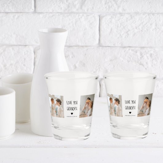 コラージュモダン写真ラブオフィズギフト最高のギフト ショットグラス