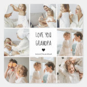 コラージュモダン写真ラブオフィズギフト最高のギフト スクエアシール (正面)