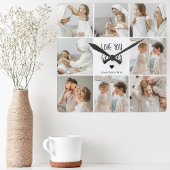 コラージュモダン写真ラブオフィズギフト最高のギフト スクエア壁時計