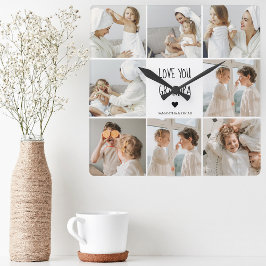 コラージュモダン写真ラブオフィズギフト最高のギフト スクエア壁時計