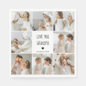 コラージュモダン写真ラブオフィズギフト最高のギフト スタンダードランチョンナプキン (正面)