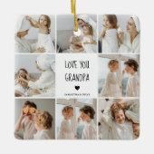 コラージュモダン写真ラブオフィズギフト最高のギフト セラミックオーナメント (正面)