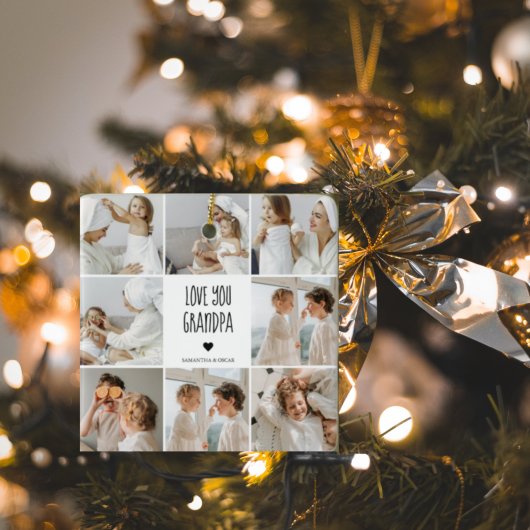 コラージュモダン写真ラブオフィズギフト最高のギフト セラミックオーナメント