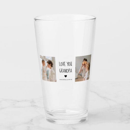 コラージュモダン写真ラブオフィズギフト最高のギフト タンブラーグラス (正面)