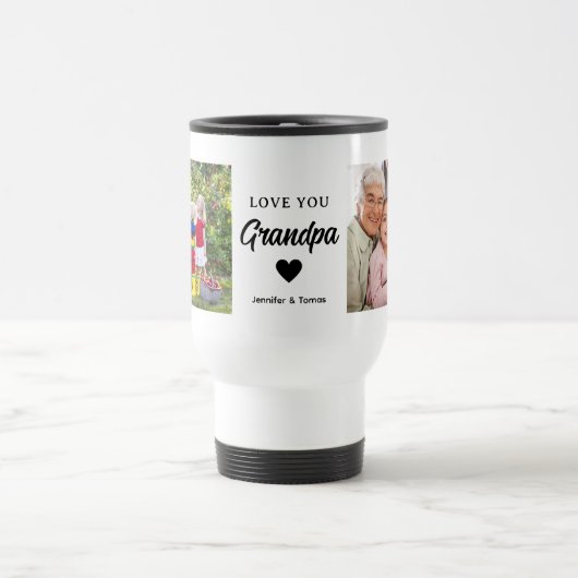 コラージュモダン写真ラブオフィズギフト最高のギフト トラベルマグ (中央)