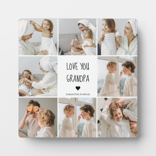 コラージュモダン写真ラブオフィズギフト最高のギフト フォトプラーク (正面)