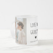 コラージュモダン写真ラブオフィズギフト最高のギフト フロストグラスマグカップ (正面左)