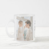 コラージュモダン写真ラブオフィズギフト最高のギフト フロストグラスマグカップ (左)