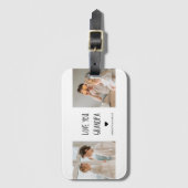 コラージュモダン写真ラブオフィズギフト最高のギフト ラゲッジタグ (正面縦)