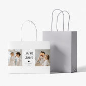 コラージュモダン写真ラブオフィズギフト最高のギフト ラージペーパーバッグ