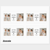 コラージュモダン写真ラブオフィズギフト最高のギフト 長方形シール (シート)