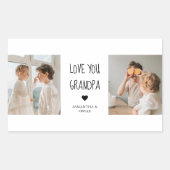 コラージュモダン写真ラブオフィズギフト最高のギフト 長方形シール (正面)