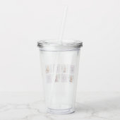 コラージュモダン写真最高のお母さん今まで紫の贈り物 アクリルタンブラー (裏面)