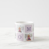 コラージュモダン写真最高のお母さん今まで紫の贈り物 エスプレッソカップ (正面)