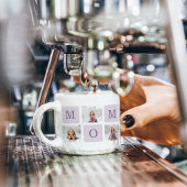 コラージュモダン写真最高のお母さん今まで紫の贈り物 エスプレッソカップ