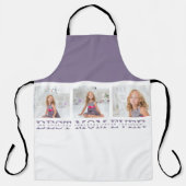 コラージュモダン写真最高のお母さん今まで紫の贈り物 エプロン (正面)