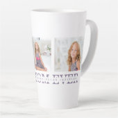 コラージュモダン写真最高のお母さん今まで紫の贈り物 カフェラテマグ (右アングル)