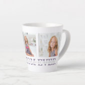 コラージュモダン写真最高のお母さん今まで紫の贈り物 カフェラテマグ (右アングル)