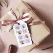 コラージュモダン写真最高のお母さん今まで紫の贈り物 ギフトタグ